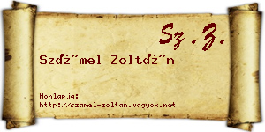 Számel Zoltán névjegykártya