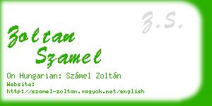 zoltan szamel business card
