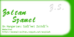 zoltan szamel business card